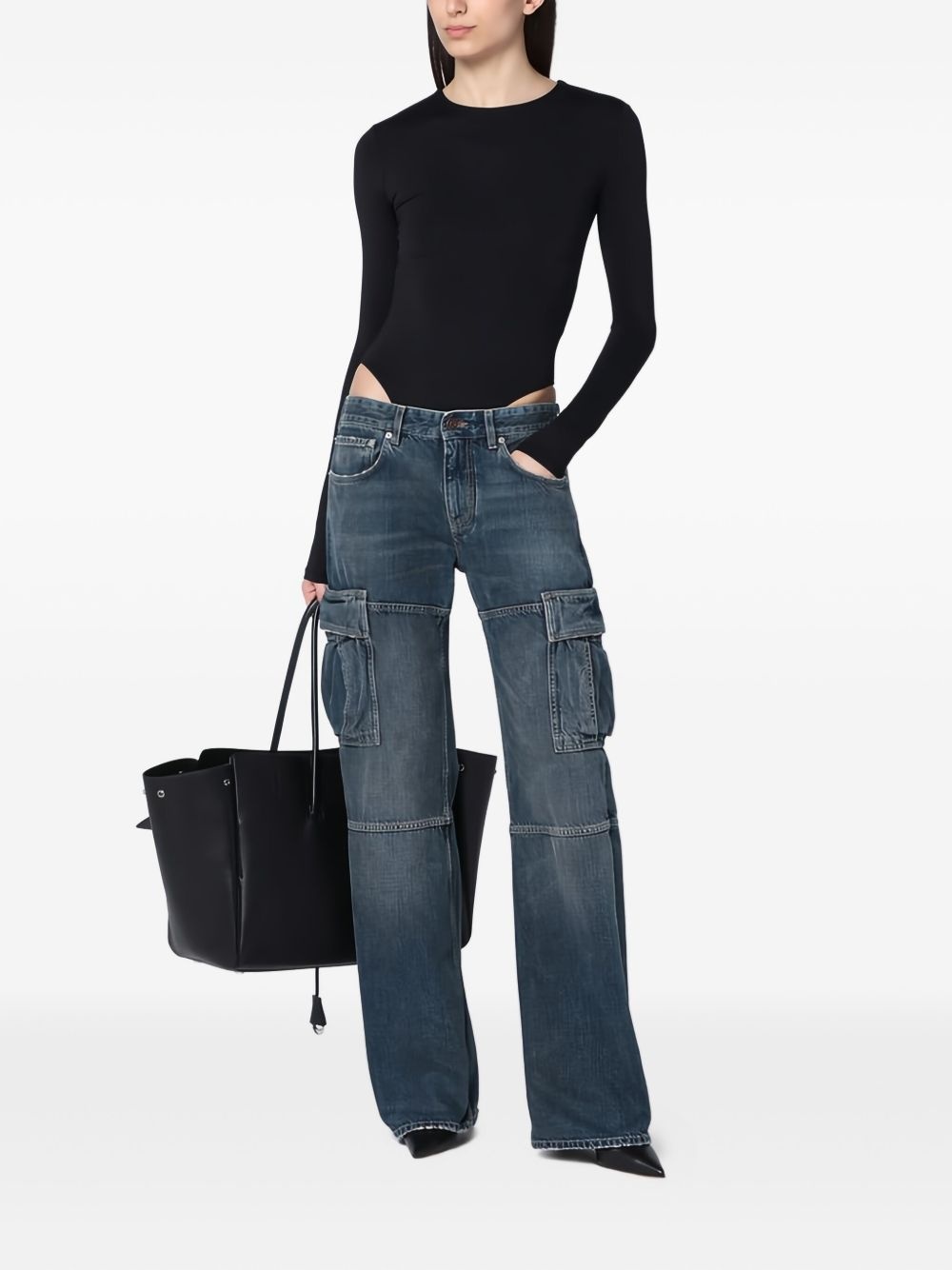 logo-patch jeans - 2