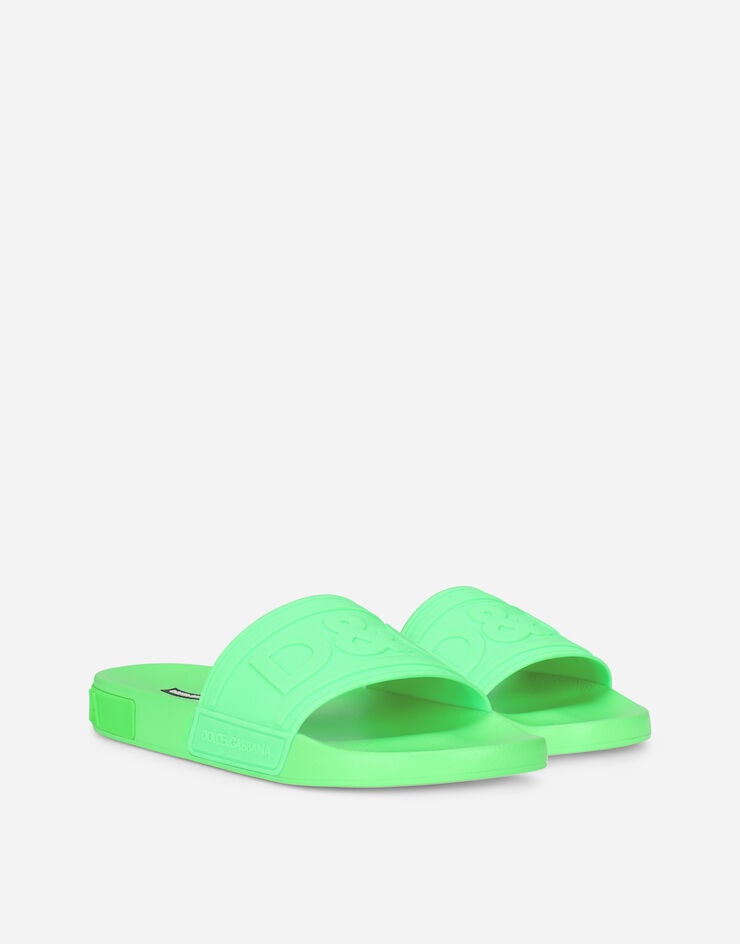 Rubber beachwear sliders with DG logo - 2