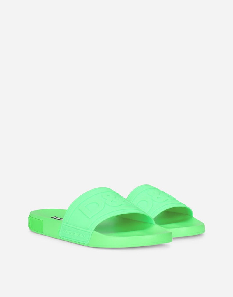Dolce & Gabbana Rubber beachwear sliders with DG logo outlook
