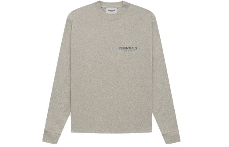 Fear of God Essentials FW21 Long Sleeve Tee Dark Heather Oatmeal FOG-FW21-190 - 2