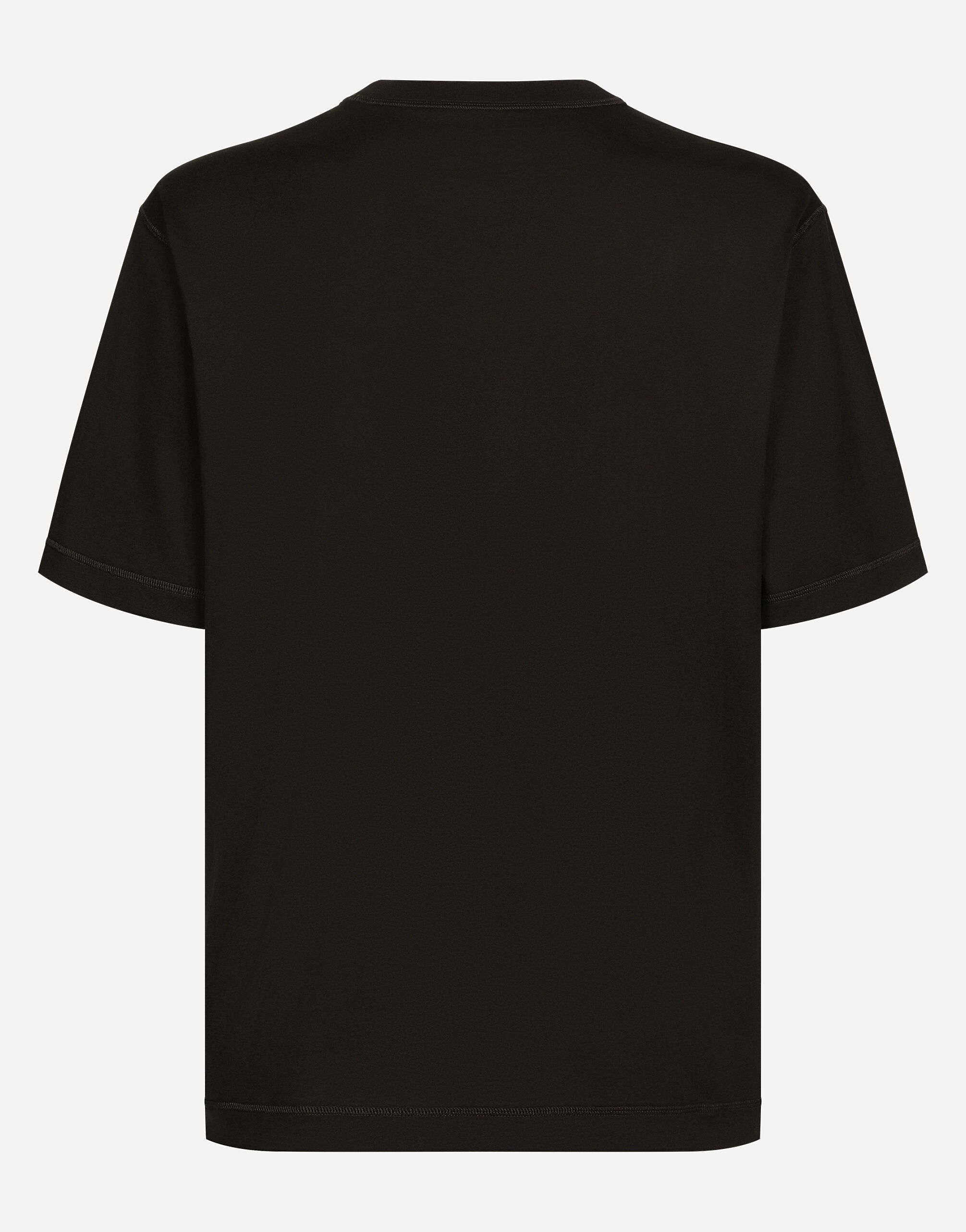 Cotton T-shirt with logo embroidery - 6
