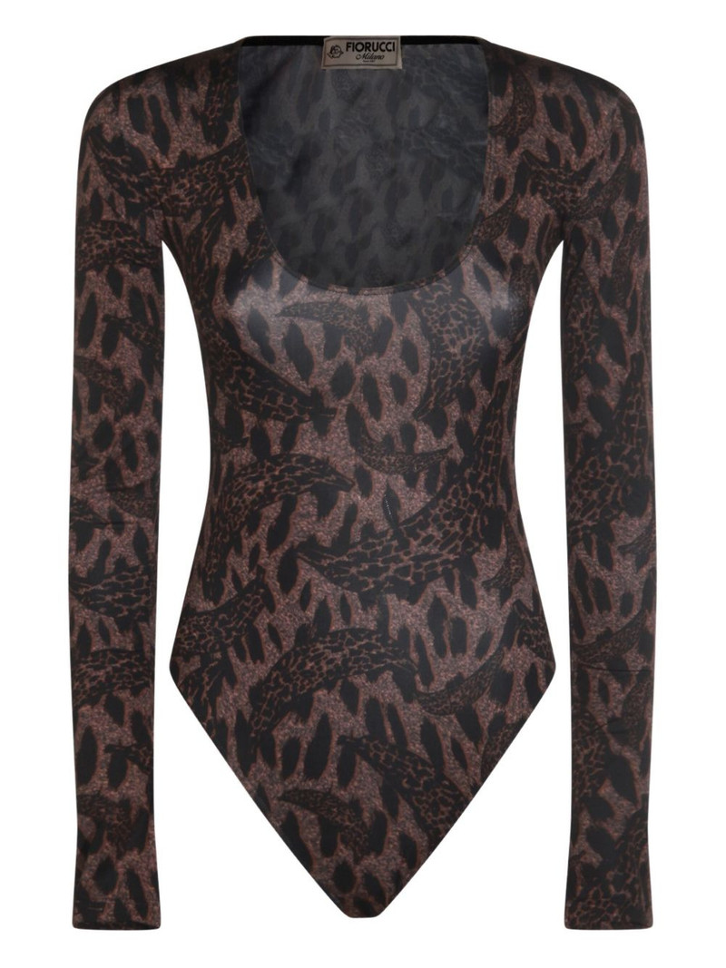 long-sleeved animal-print bodie 1