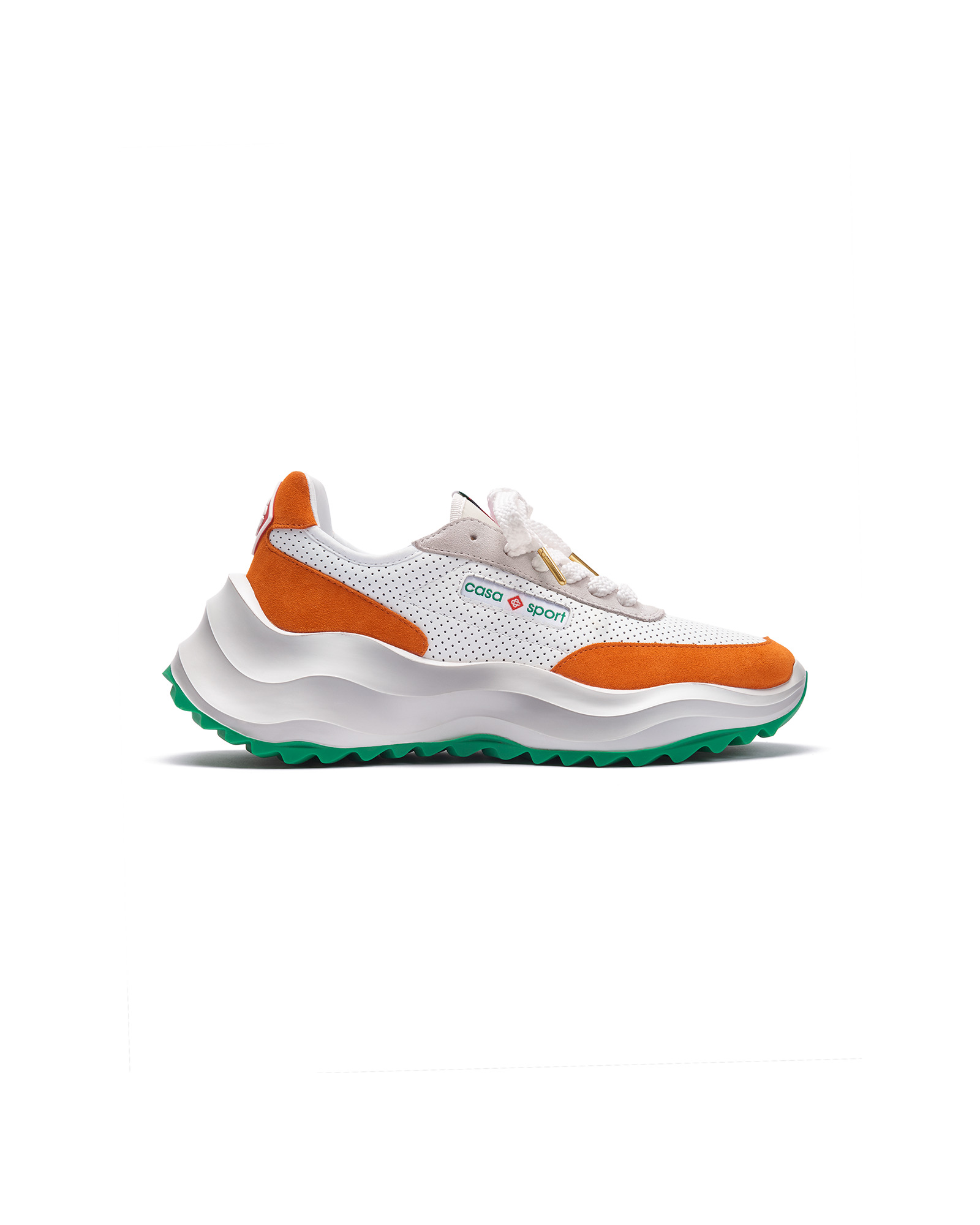 Mens Atlantis White & Clay Orange Sneaker