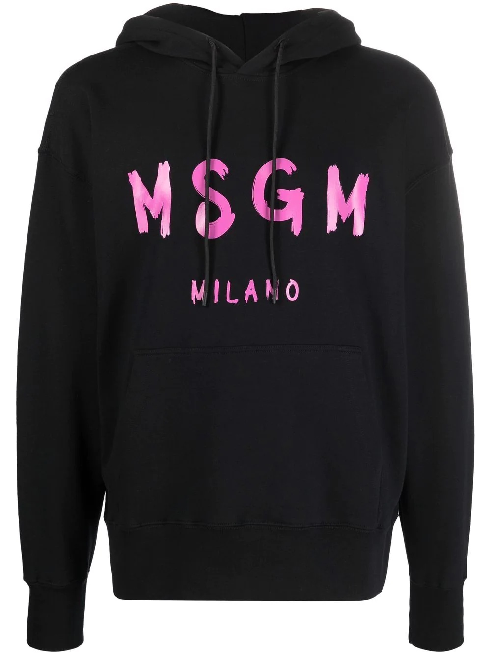 logo-print long-sleeved hoodie - 1