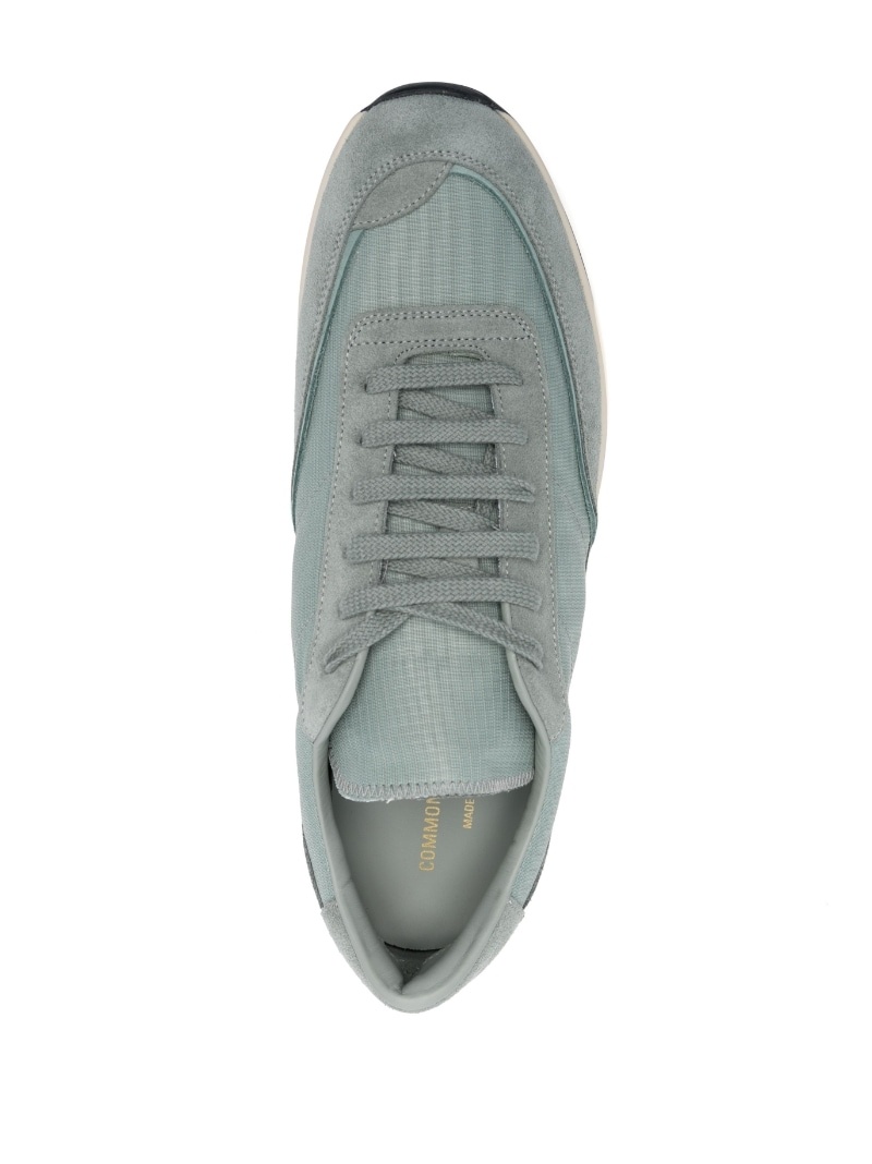 multi-panel lace-up sneakers - 4