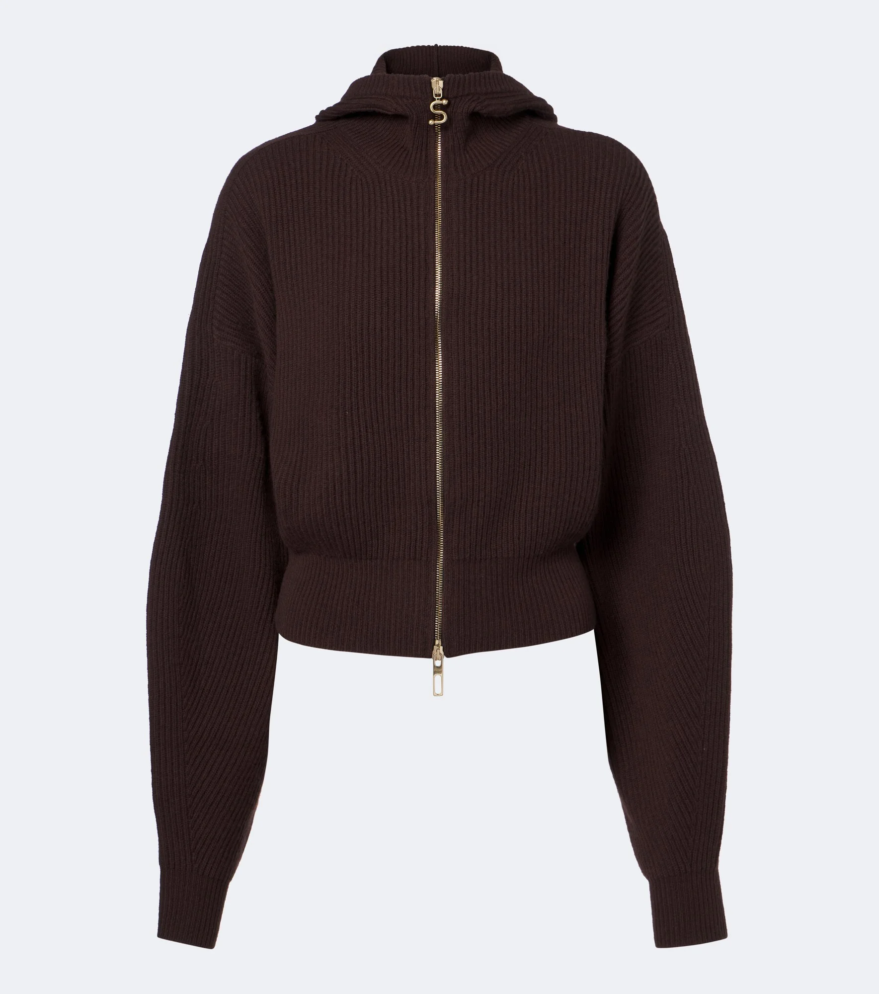 Ribbed-knit wool and cashmere cardigan - 1