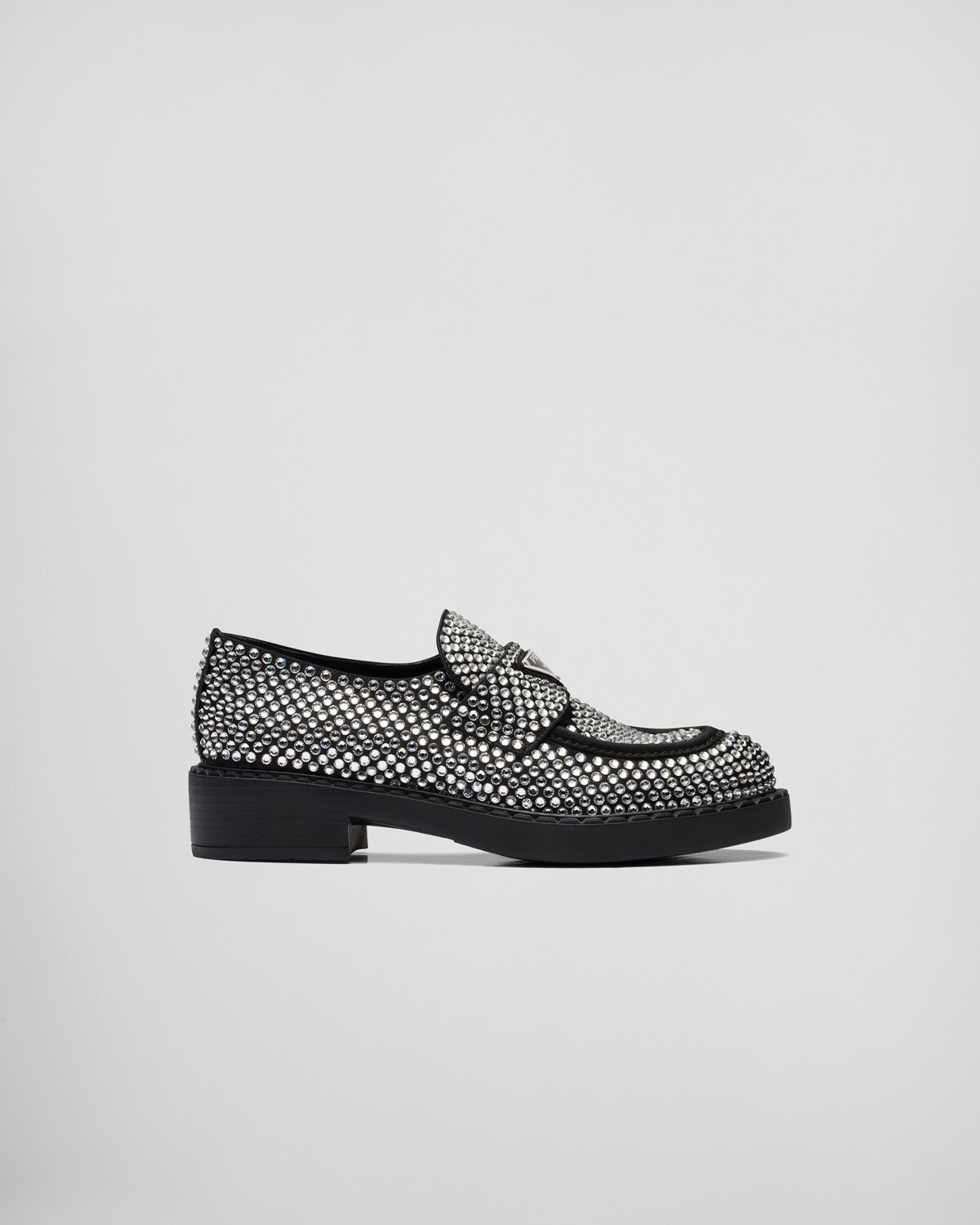Satin loafers with crystals - 1