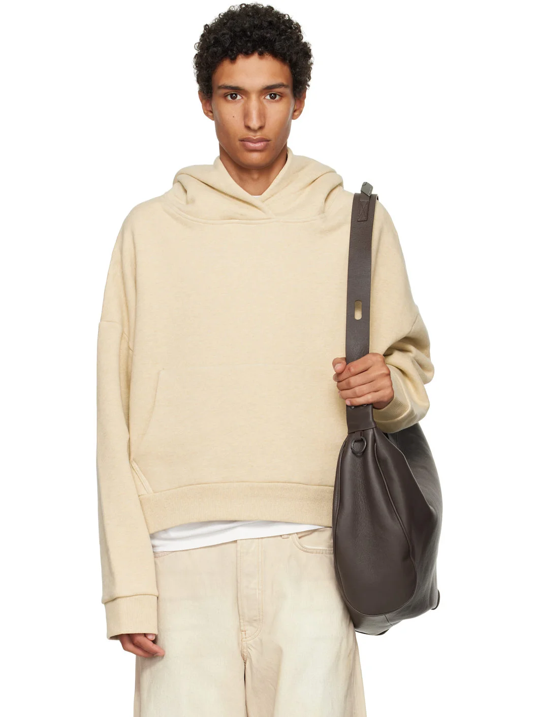 Beige Heavy Hoodie - 1