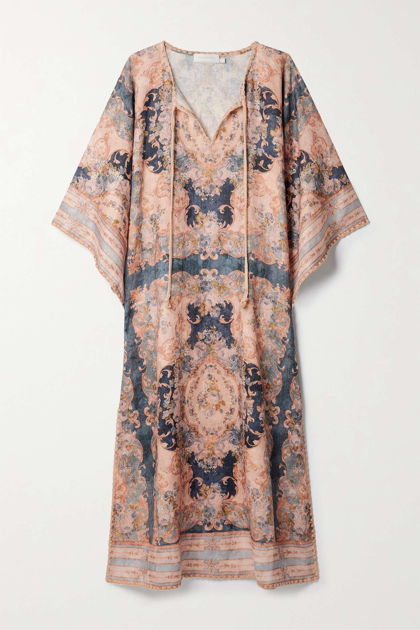 + NET SUSTAIN August oversized printed linen kaftan - 1