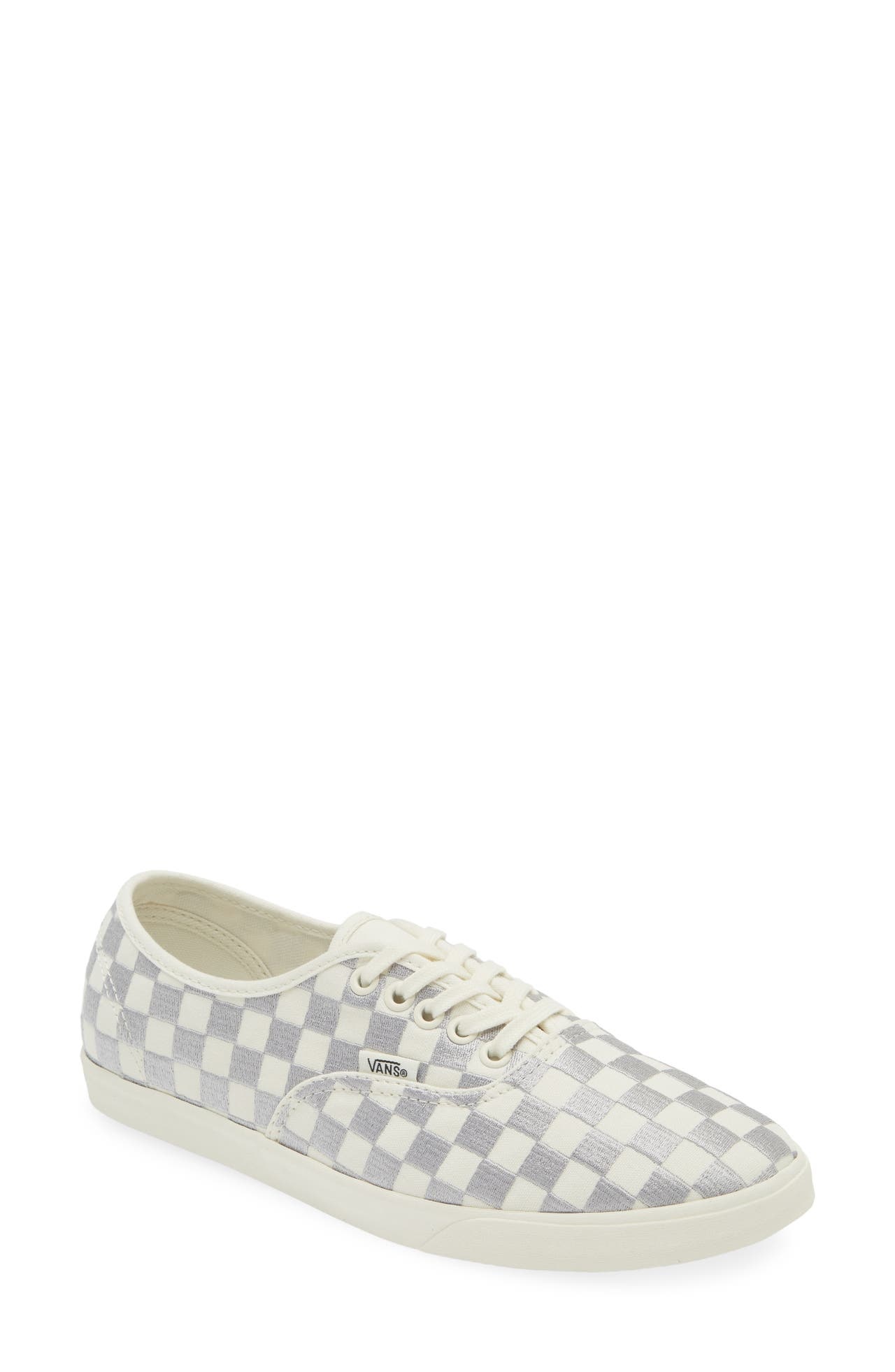 Vans Authentic Lowpro Sneaker in Embroidered Check Lunar Rock at Nordstrom - 1