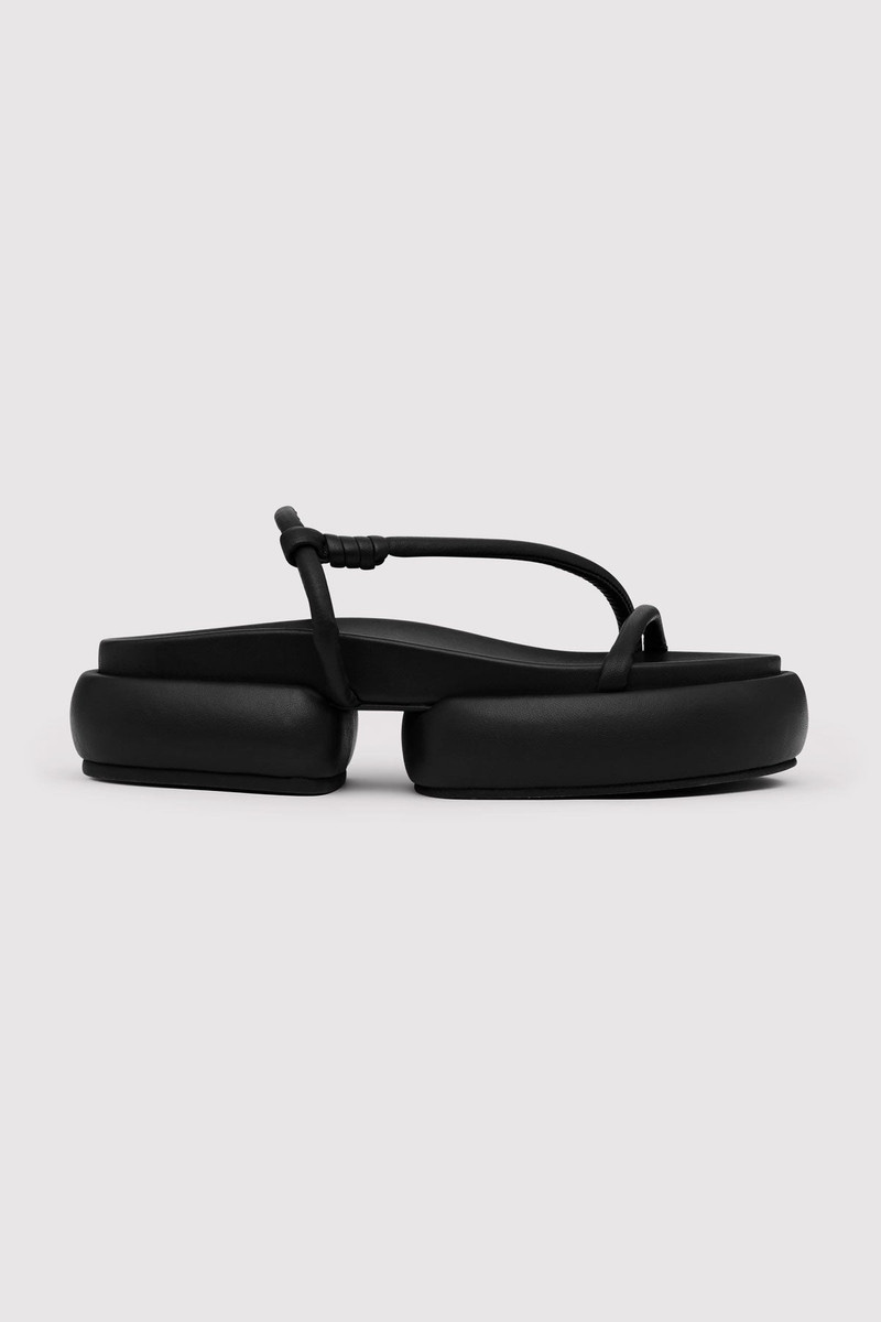 Strappy Pillow Slides - Black 5