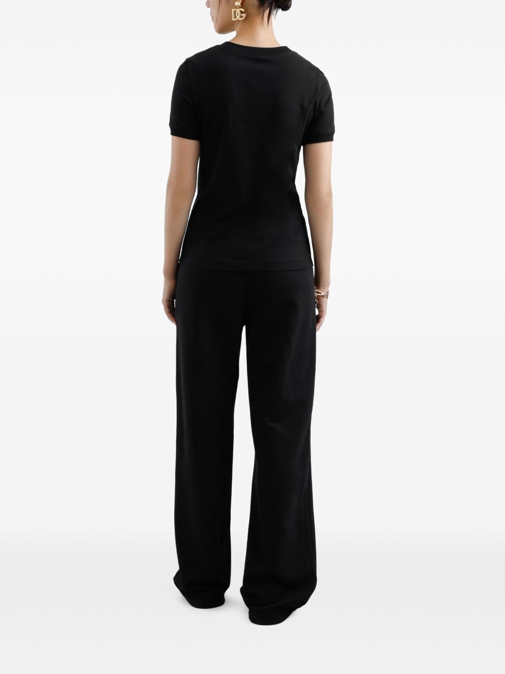 DG logo-embroidered jersey T-shirt - 3