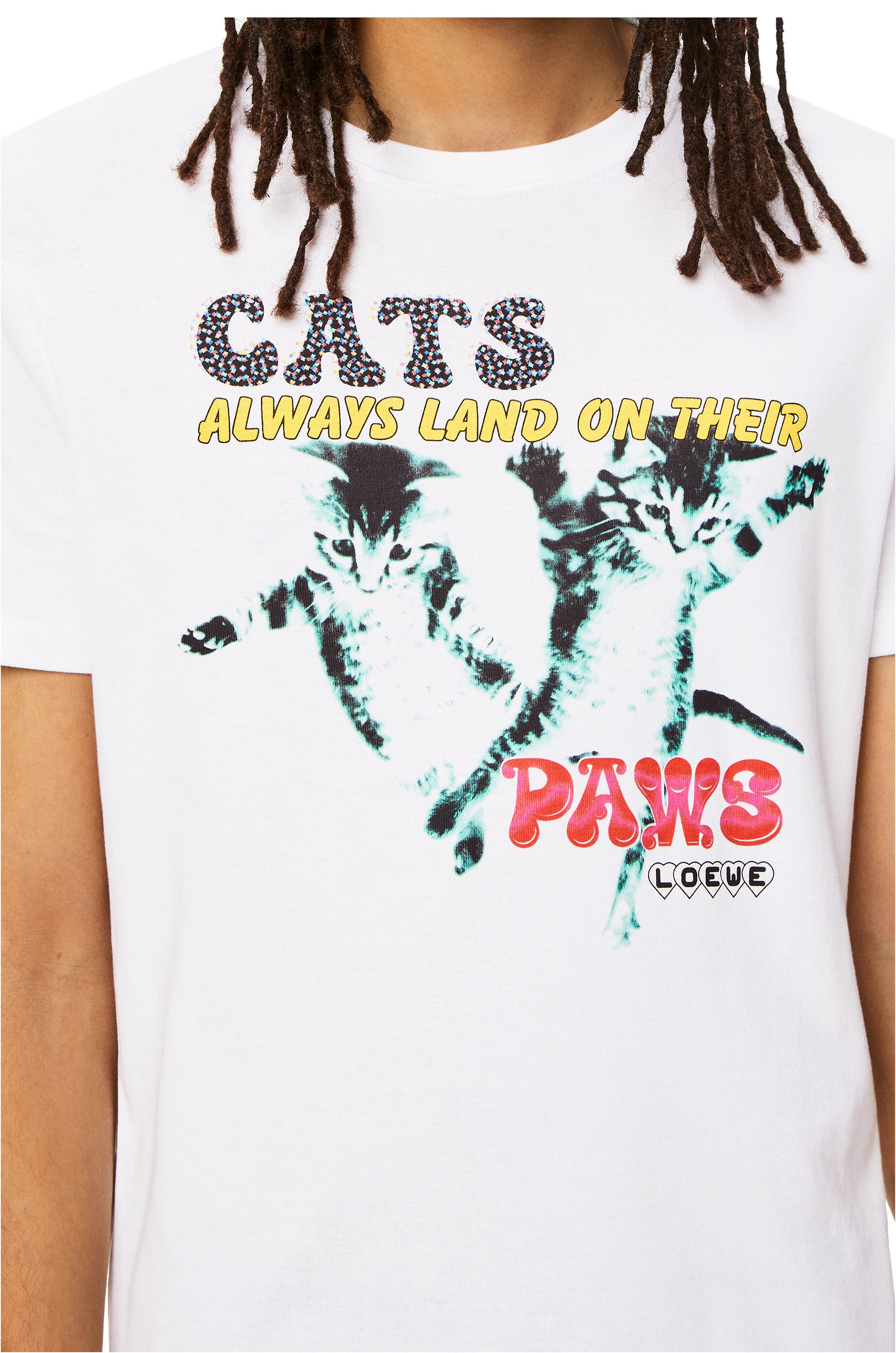 Cat print T-shirt in cotton - 5