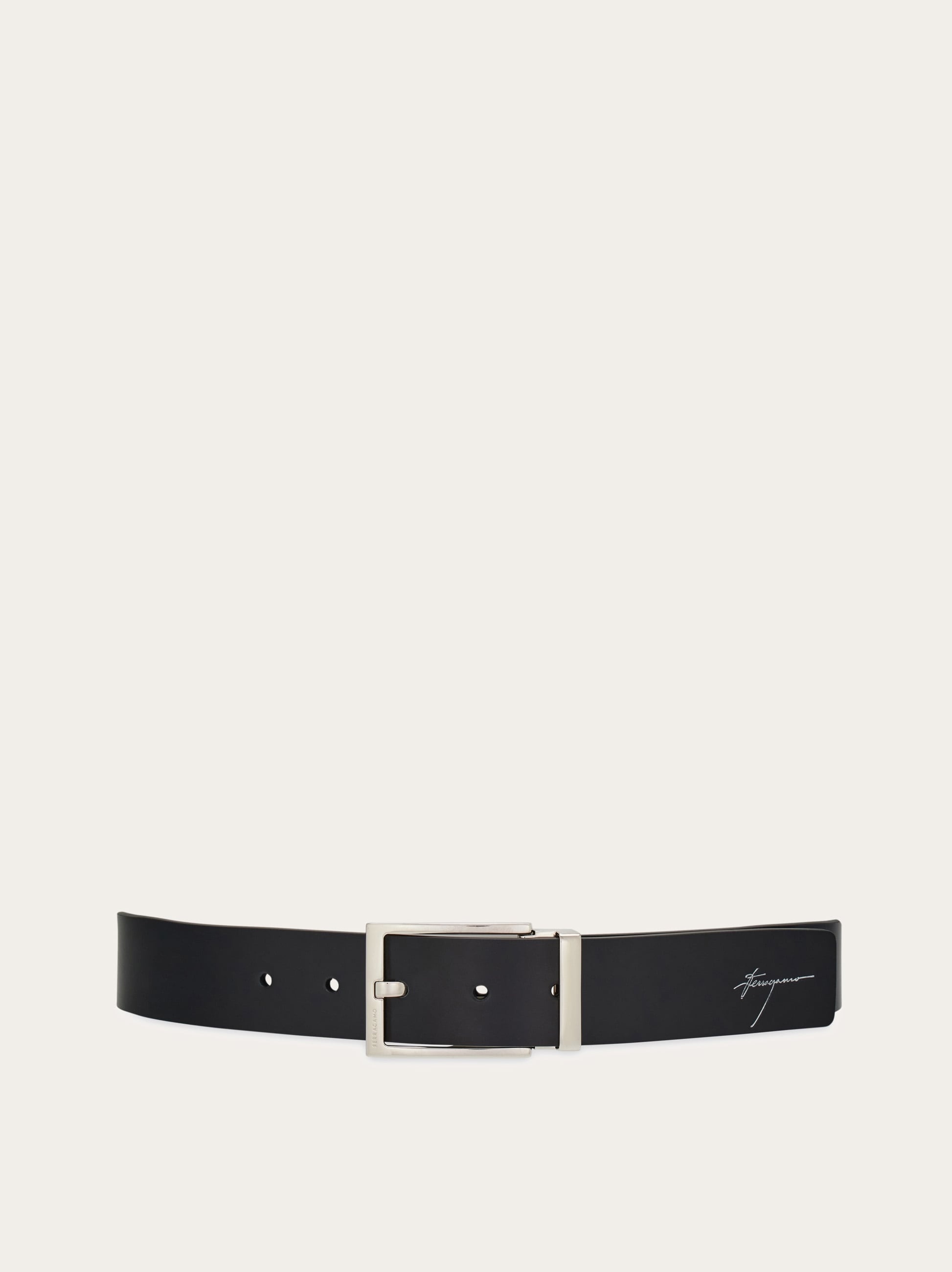 Reversible and adjustable Gancini belt - 1
