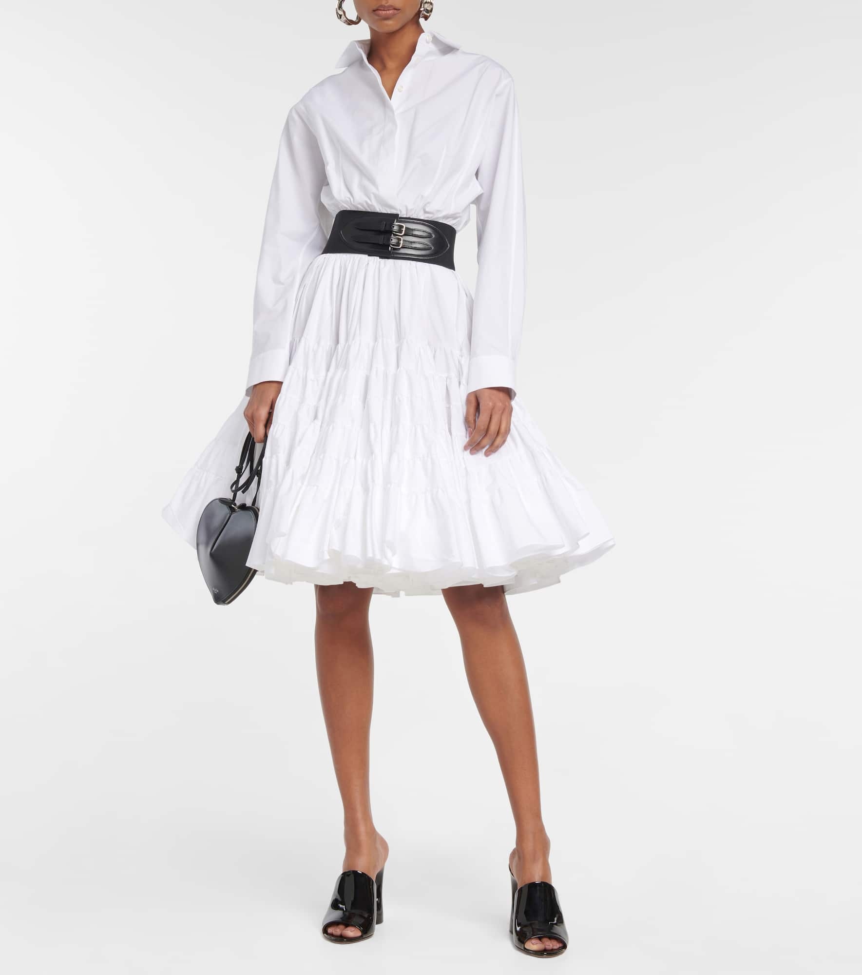 Belted cotton poplin shirt - 2