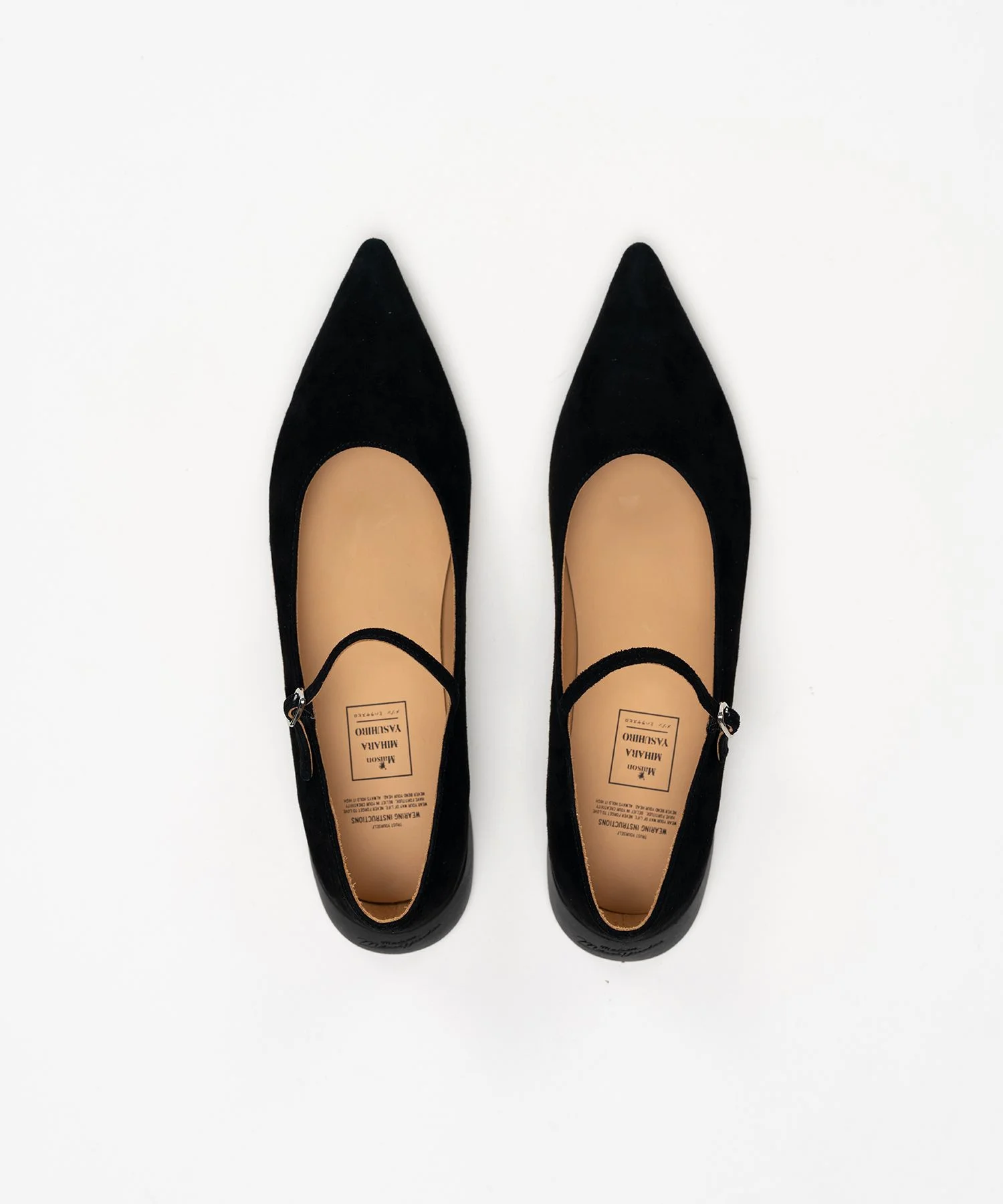 "JANE" Suede Strap Pointed Shoes - 1