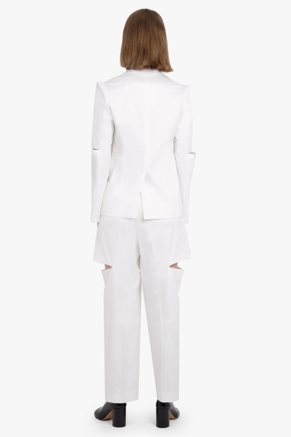WIDE LEG SLIT DETAIL PANT | WHITE - 4