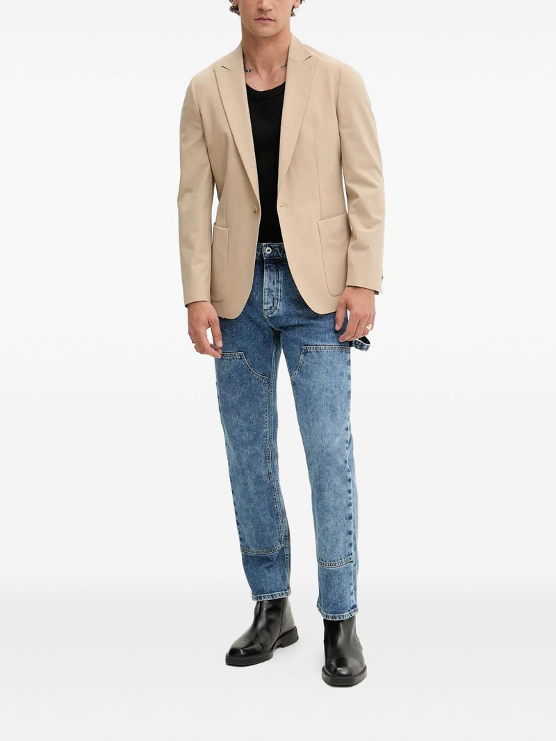 HUGO patch-pocket single-breasted blazer outlook