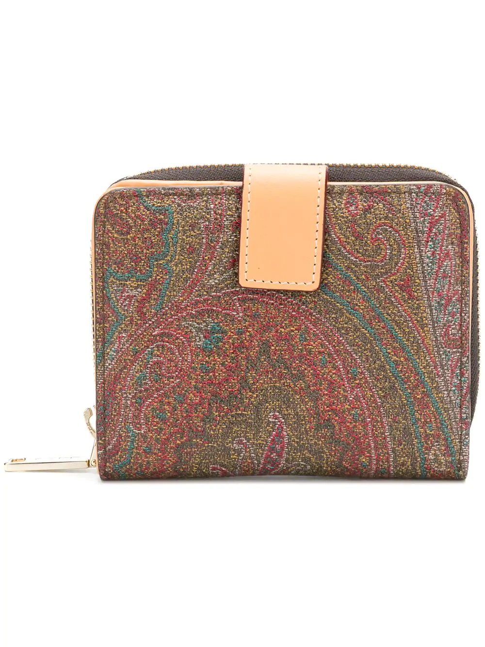 paisley printed zip purse - 1