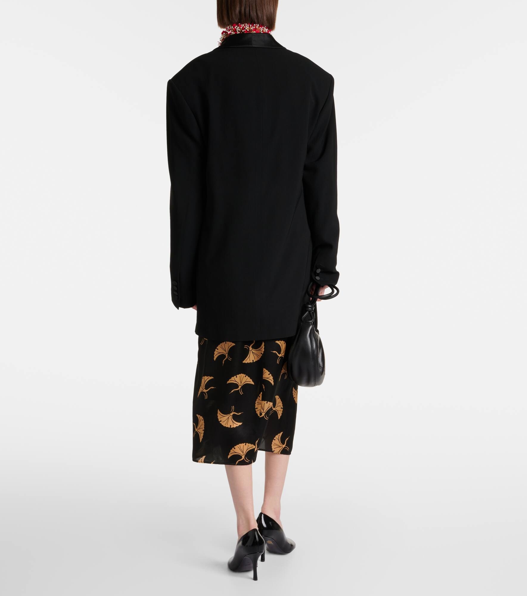 Oversized wool and silk-blend blazer - 3
