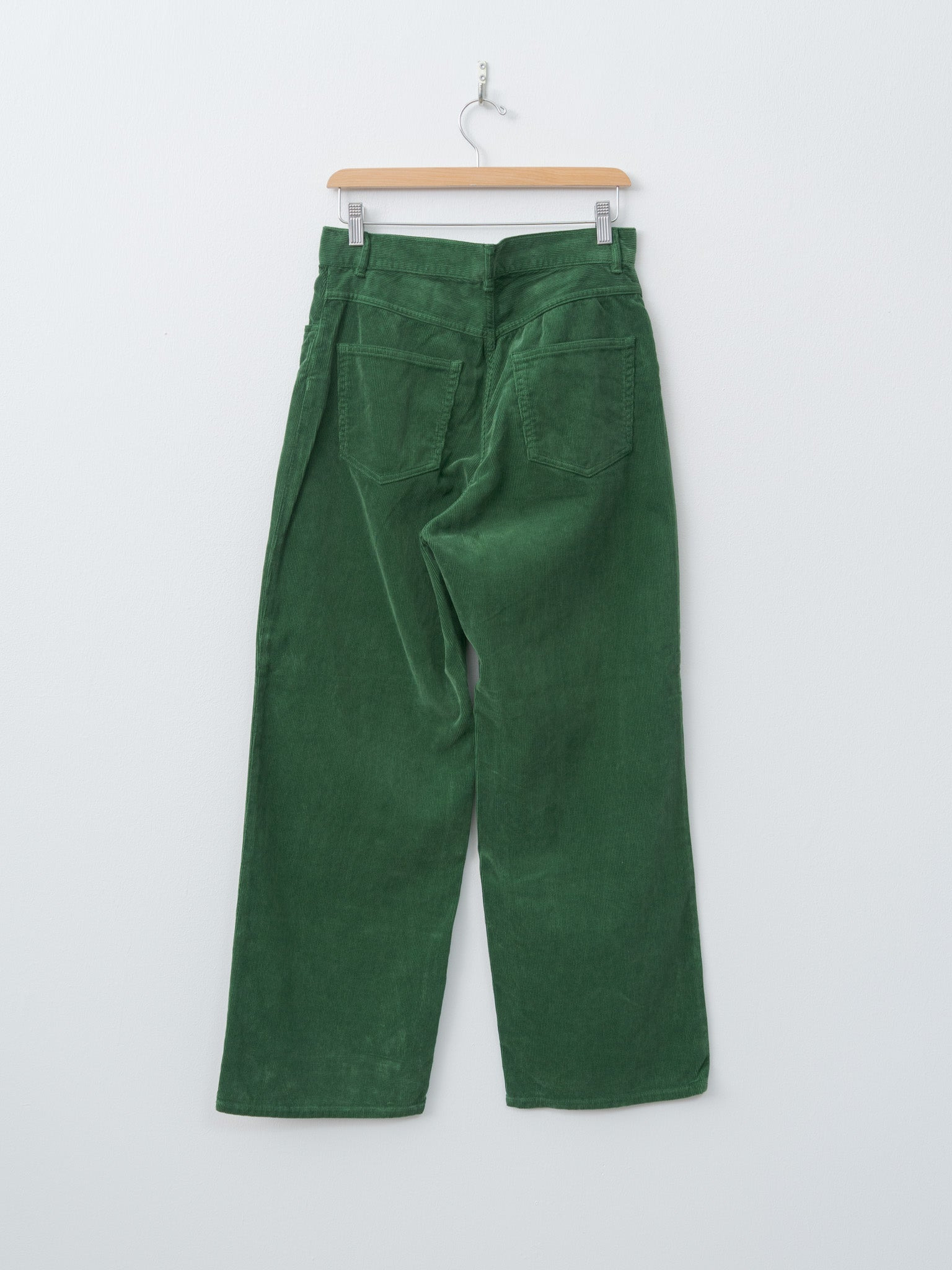 Pigment Dyed Finx Corduroy Wide 5P Pants - Forest Green - 6