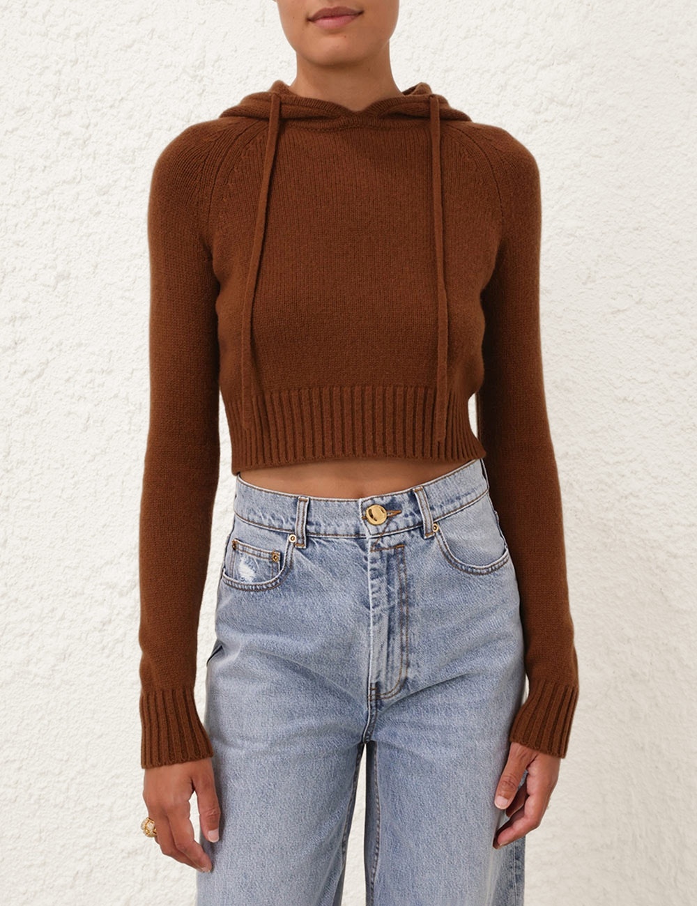 NATURA CROPPED HOODED SWEATER - 2