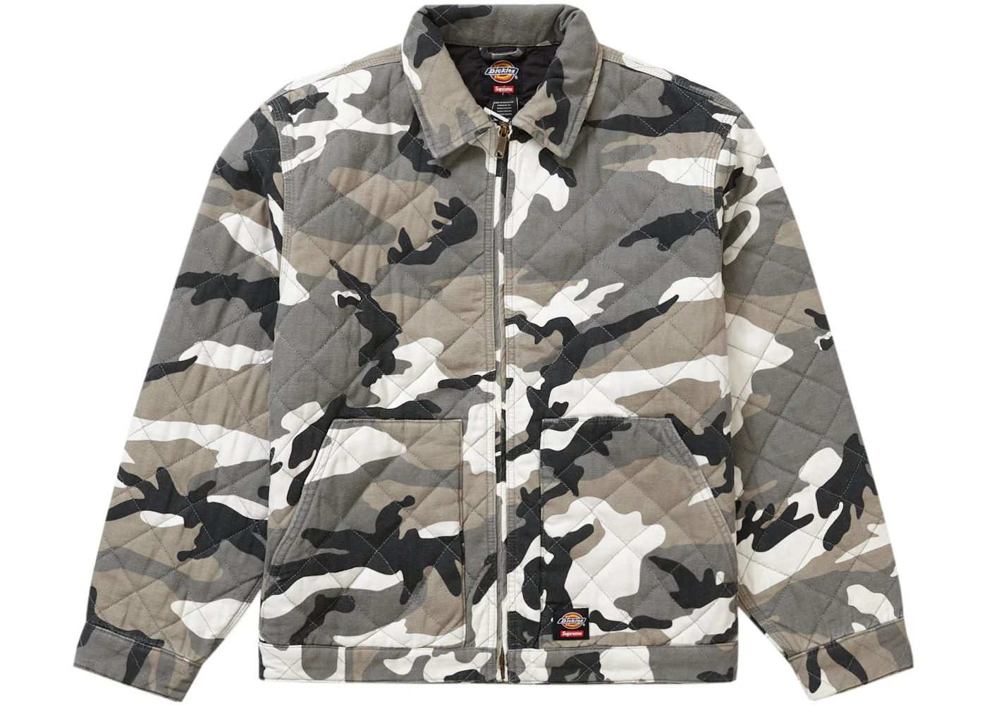 Supreme Dickies Quilted Work Jacket Grey Camo - 1