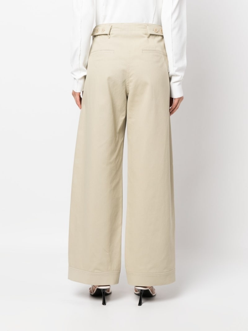 straight-leg tapered trousers - 4