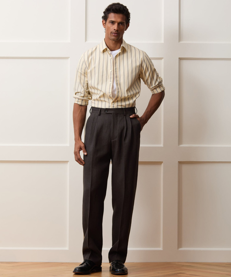 Italian Linen Herringbone Wythe Trouser 3
