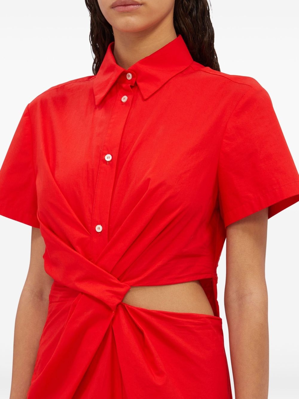 cut-out shirtdress - 5