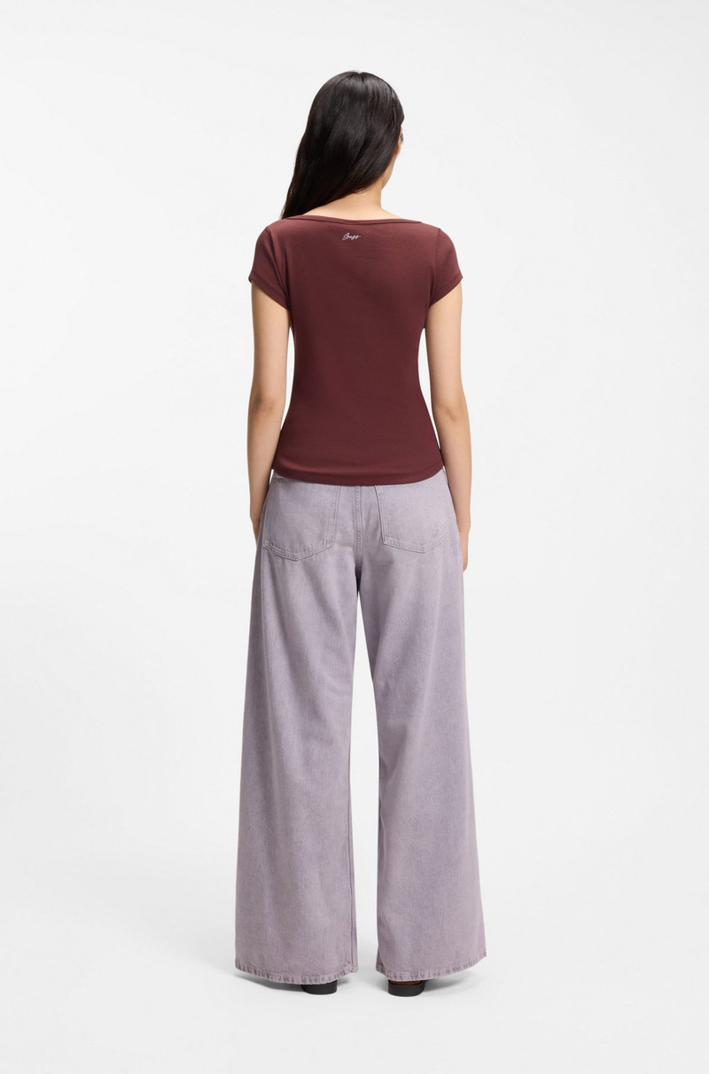 STRETCH-COTTON SLIM-FIT T-SHIRT WITH ARTWORK 4