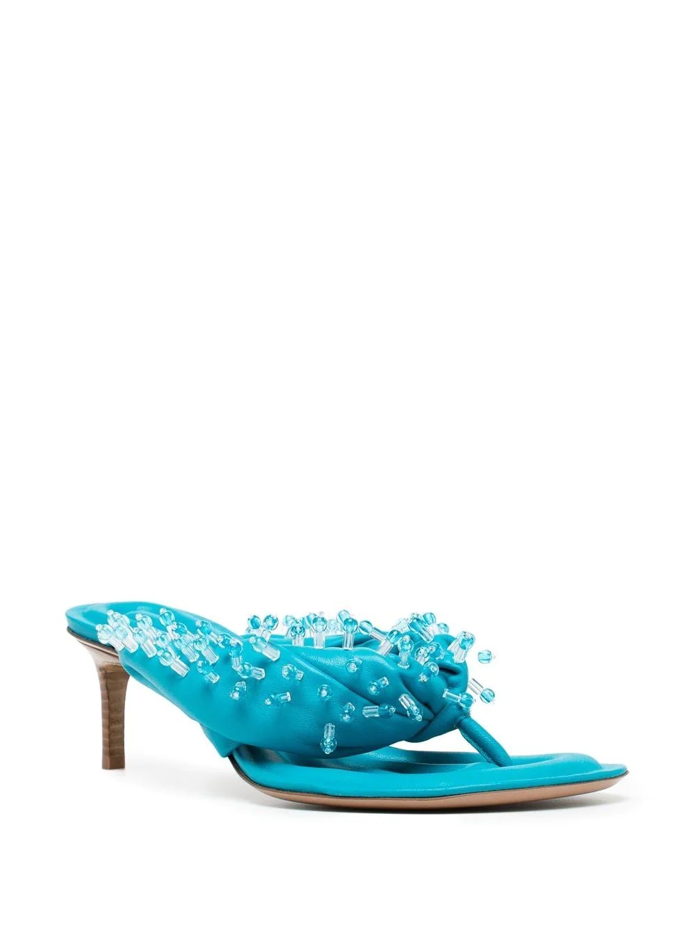 bead-embellished open-toe mules - 2