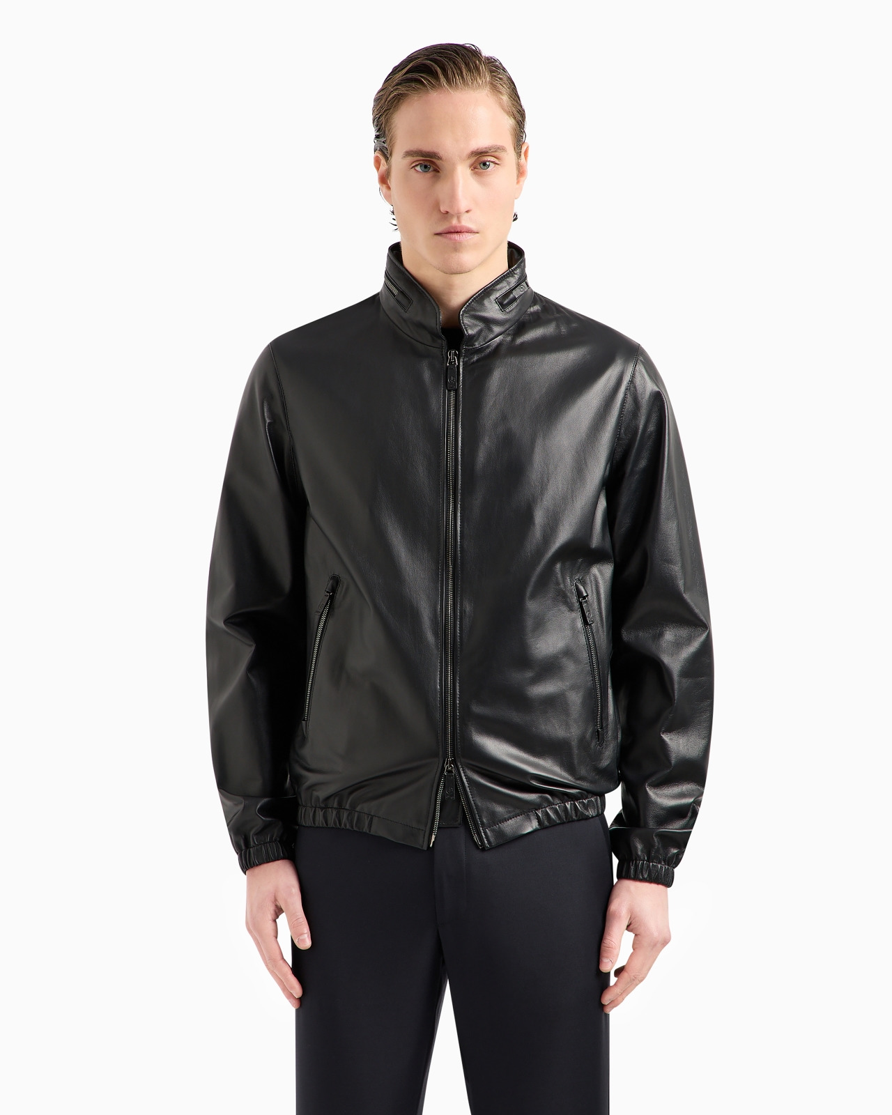 Nappa leather blouson with zip - 4