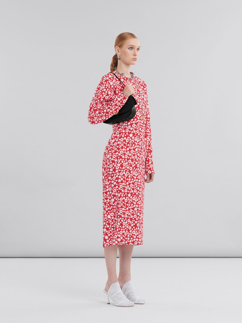 【MARNI】 Floral enver satin midi dress Marni Floral enver satin midi dress Marni