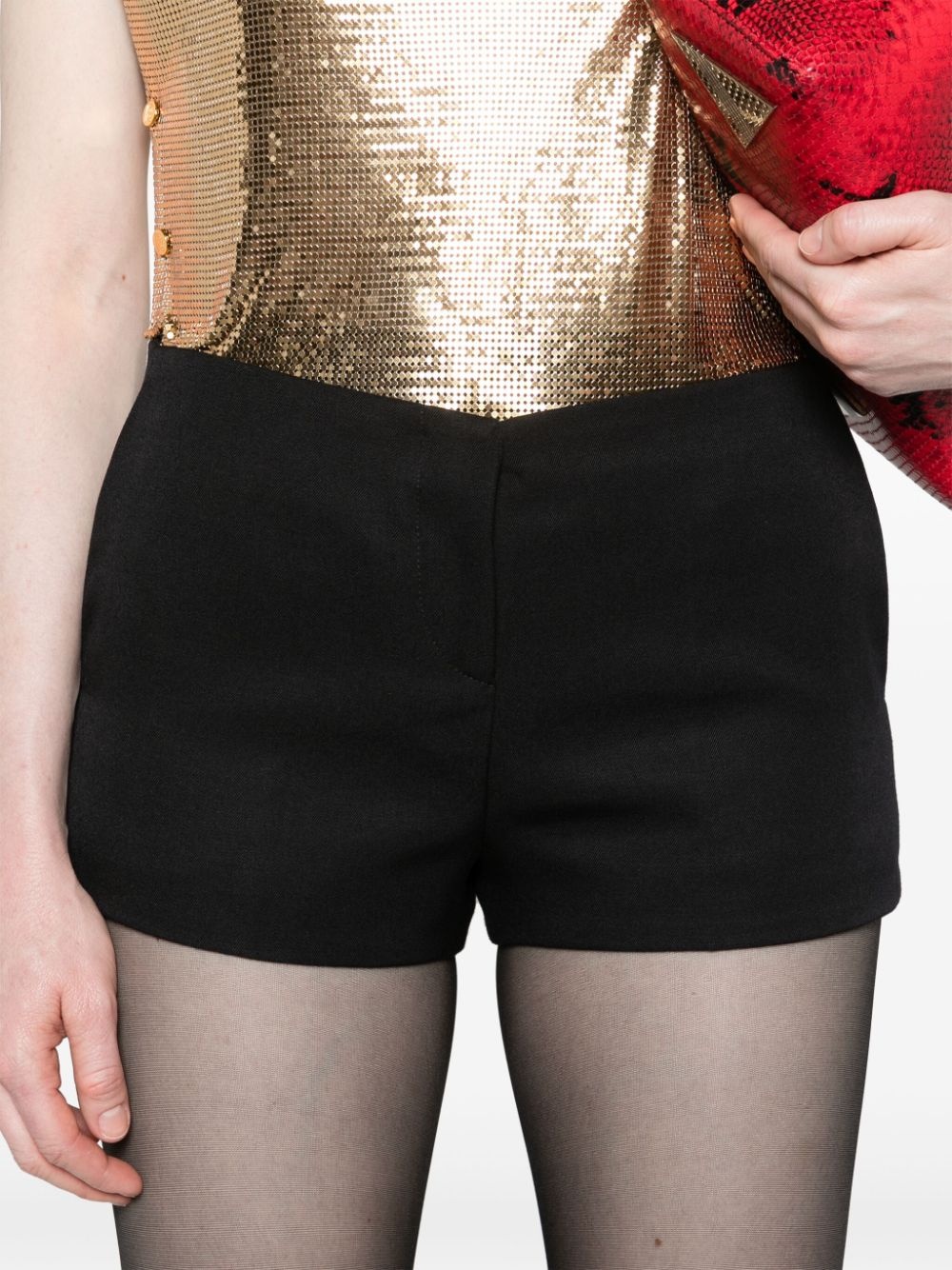 low-rise tailored mini shorts - 5