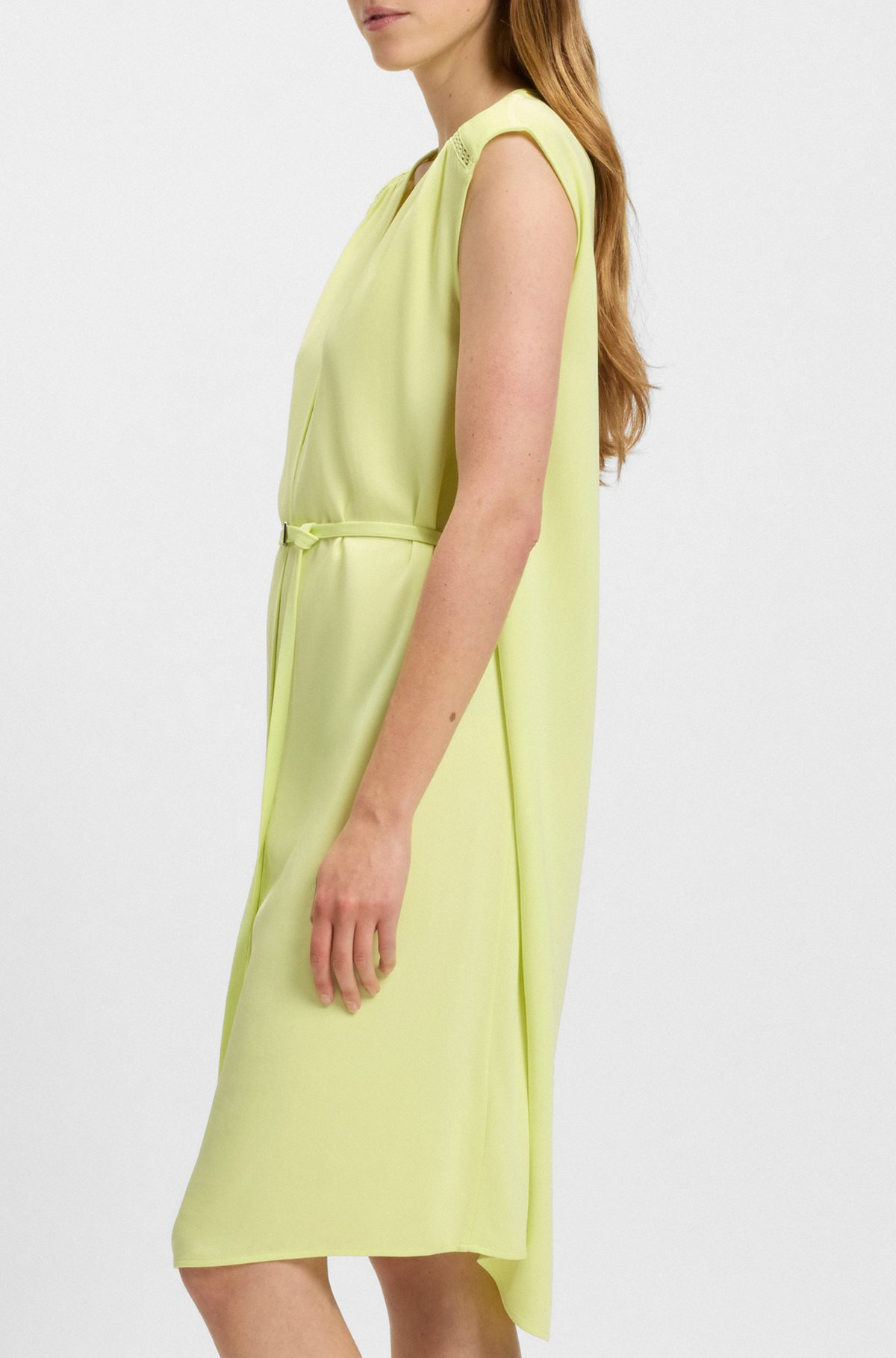 V-NECK DRESS WITH INTEGRATED BELT - 6