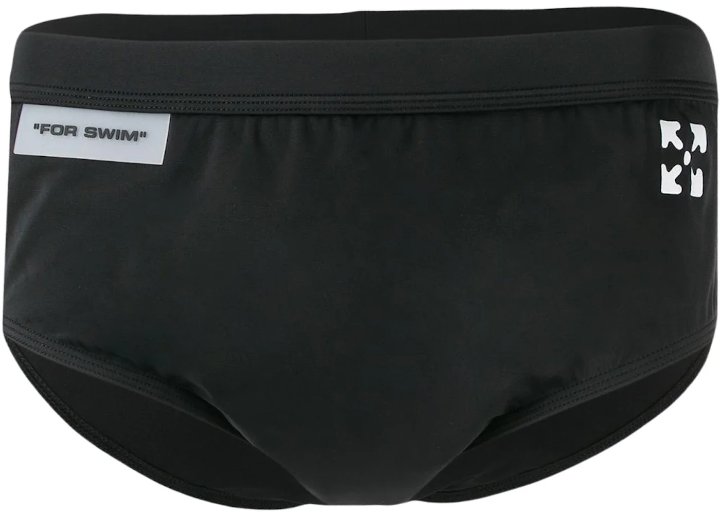 OFF-WHITE Swim Briefs Black/White - 1