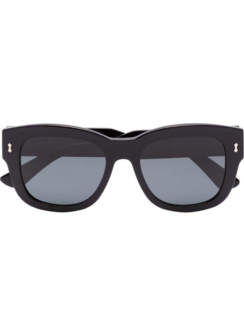 rectangle-frame branded sunglasses - 1