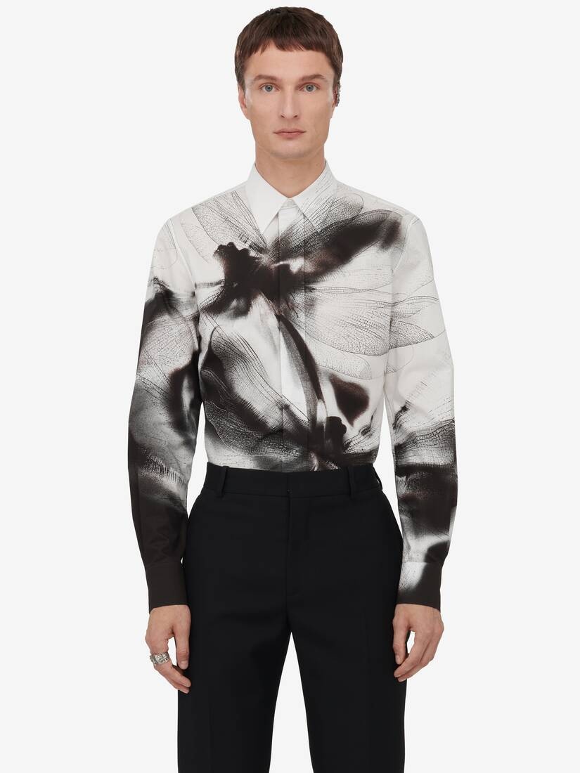 Men's Dragonfly Shadow Shirt in Black/white - 5