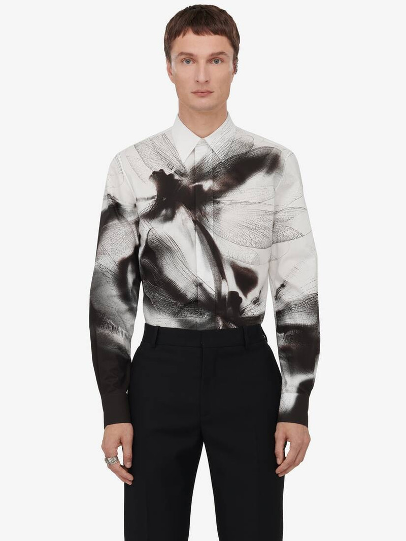 Men's Dragonfly Shadow Shirt in Black/white 5