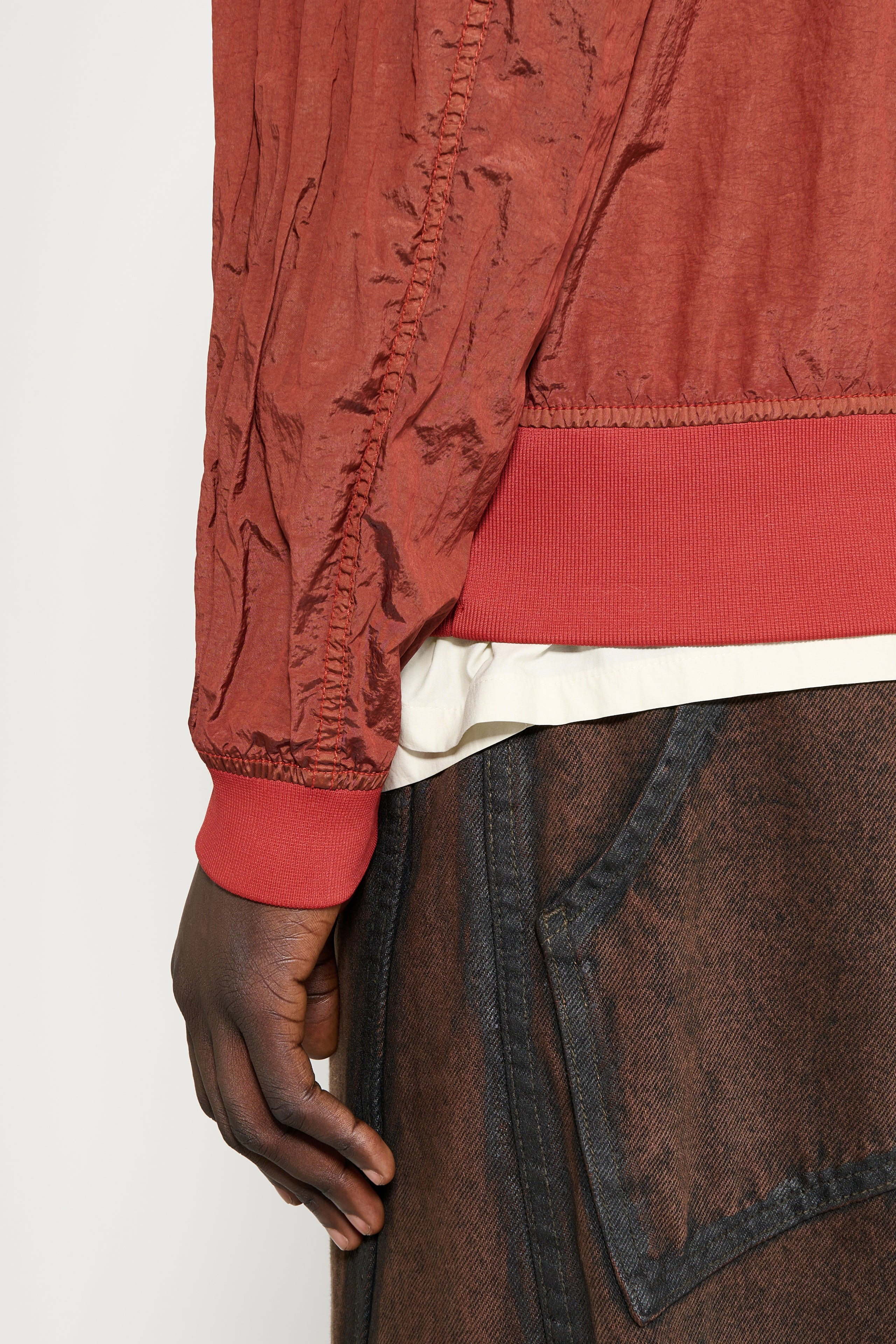 STONE ISLAND NYLON METAL BOMBER JACKET COPPER - 6
