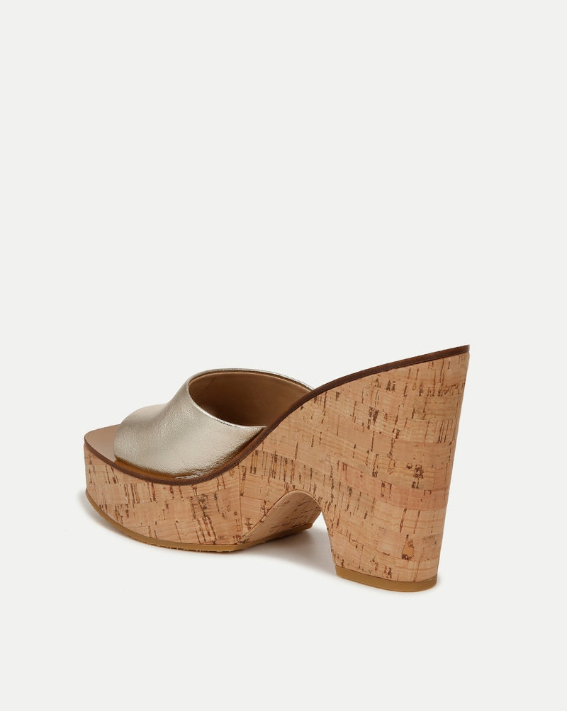 VERONICA BEARD PAULITA METALLIC WEDGE SANDAL outlook