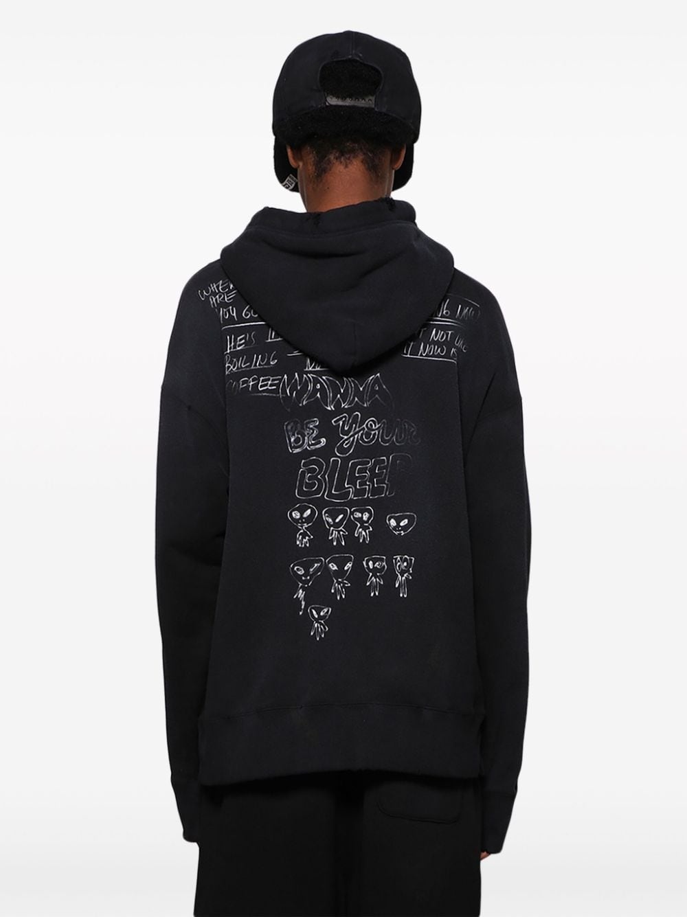 graphic-print cotton hoodie - 5