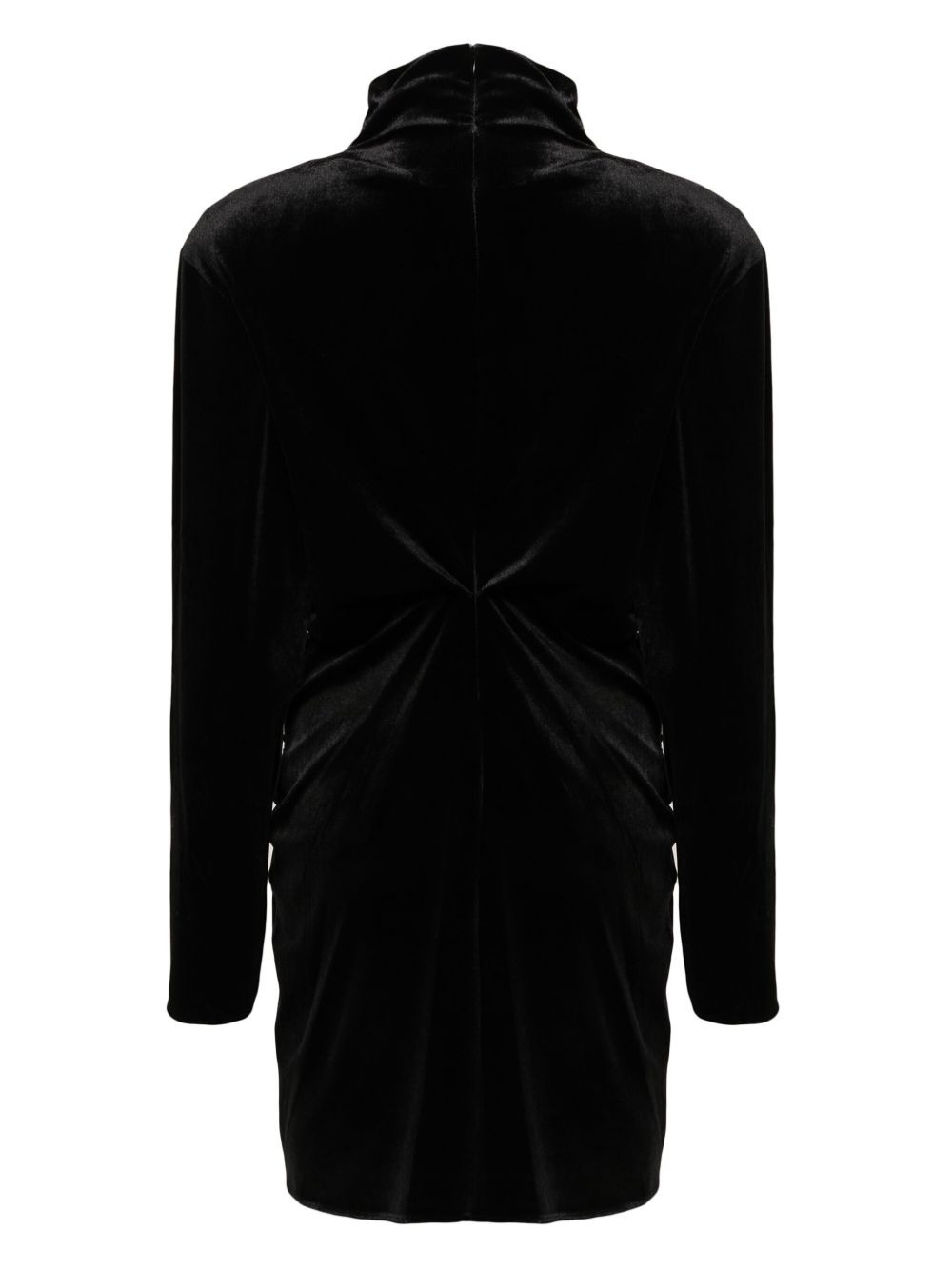 gathered velvet minidress - 2