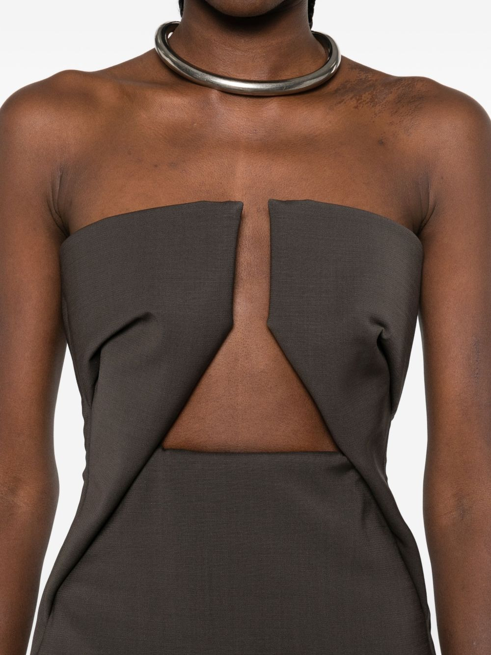strapless keyhole dress - 5