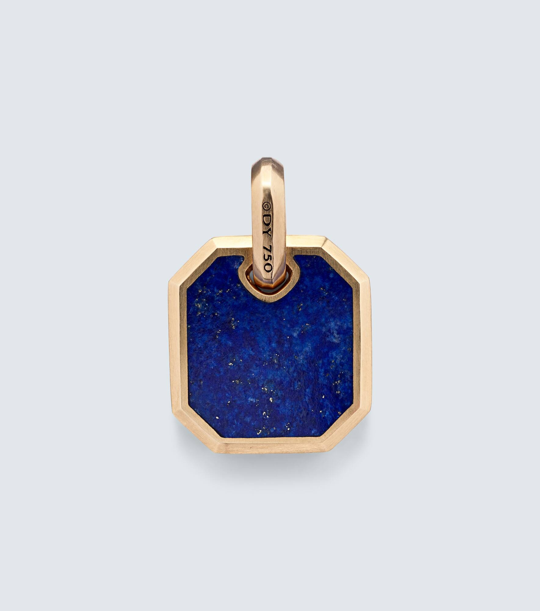 Amulet 18kt gold pendant with lapis lazuli - 3
