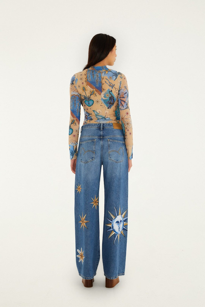 Denim Mystical Wide-Leg Pants 3