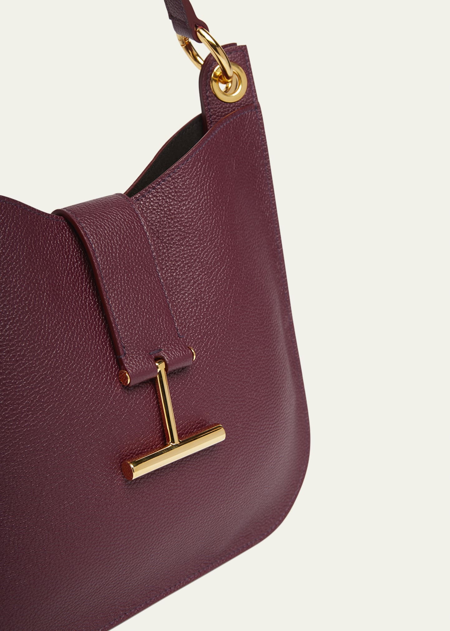 Tara Small Hobo Crossbody in Grained Leather - 5