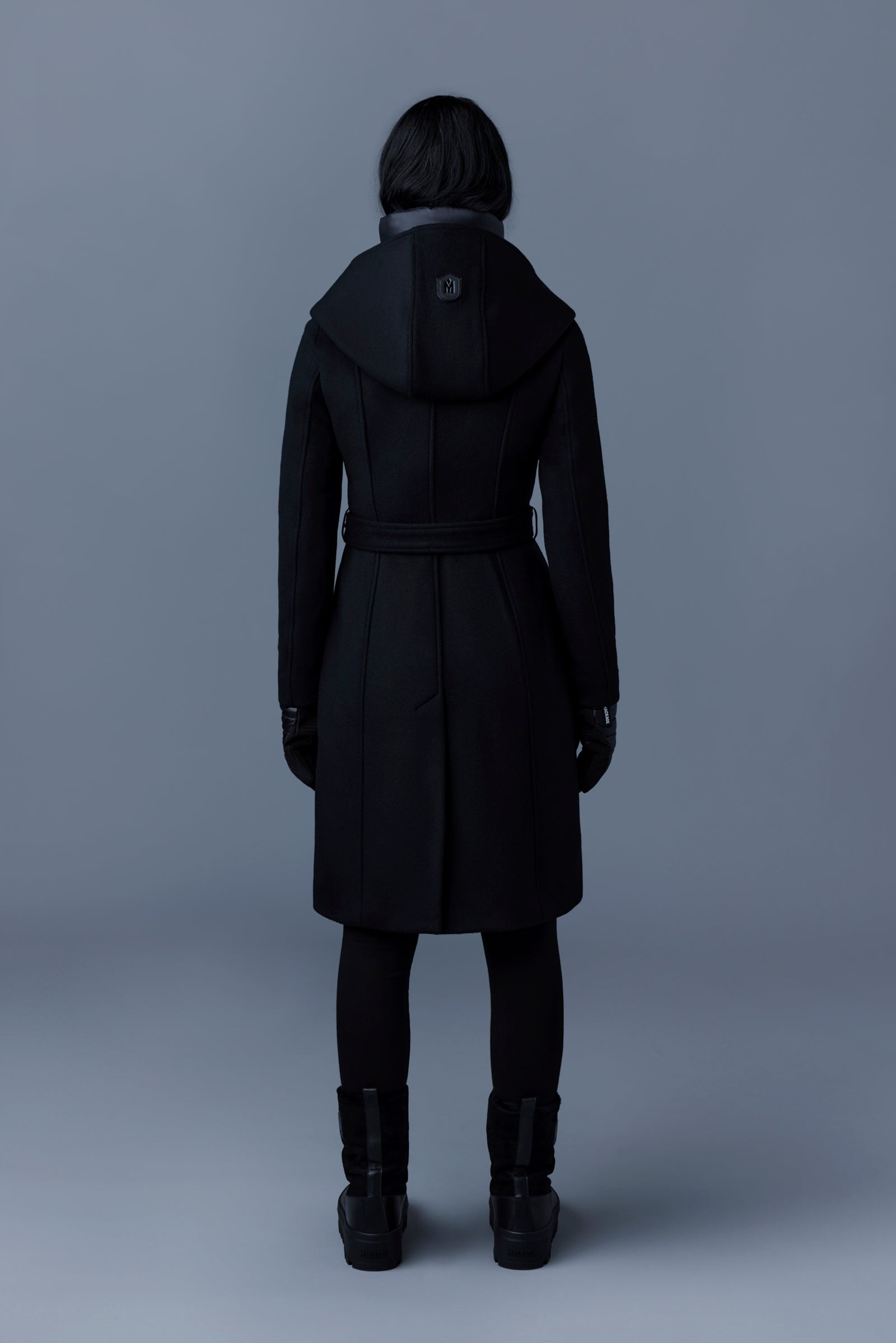 SHIA 2-in-1 double-face wool coat with removable bib - 4