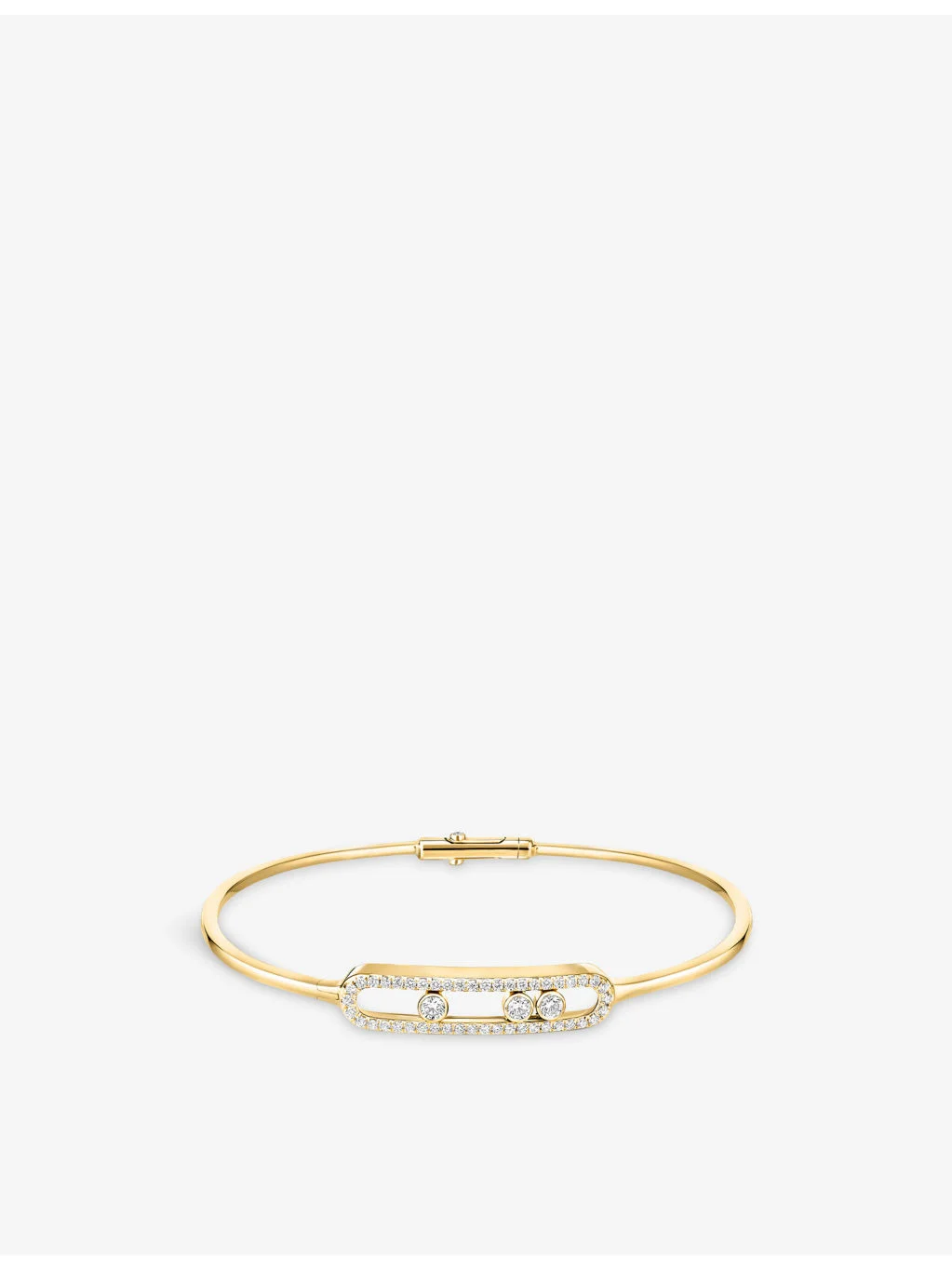 Move Classique 18ct Gold And 0.56ct Diamond Bangle - 1